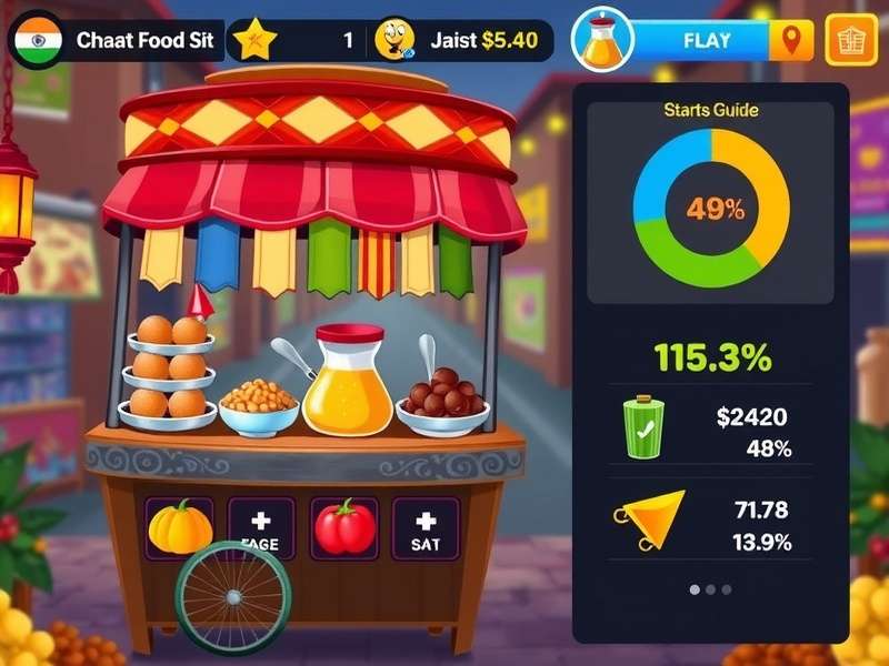 Tasty Chaat Rush download statistics chart showing growth in Indian market